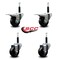 Service Caster 3'' Soft Rubber Swivel 3/4'' Expanding Stem Caster Set 2 Total Lock Brakes, 4PK SCC-EXTTL20S314-SRS-2-S-2-34 - alternate 5